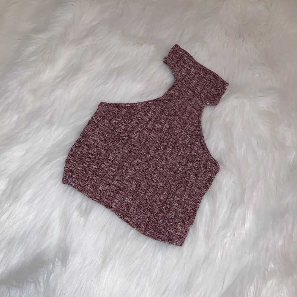 Purple halter crop top
